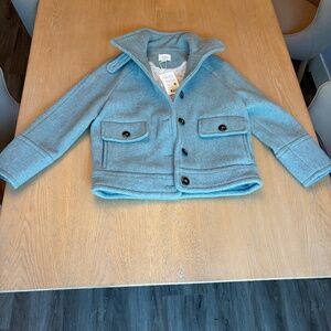 Sezane Wool Leo Coat Vintage Blue Size 36 US 4